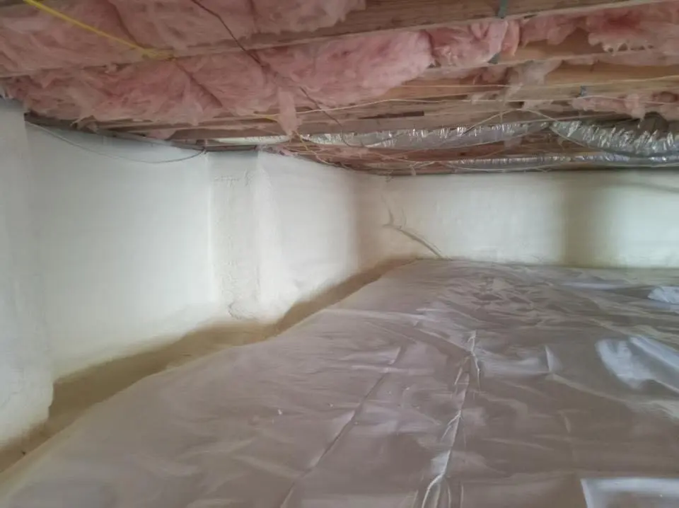 Crawl space encapsulation with closed-cell spray foam for Spray Foam Roofing in Clairton